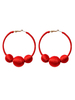 Red Hoop Ohrringe Statement Ohrringe Geschenk für ihren Schmuck