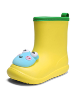 Regenstiefel für Kinder Einzigartige runde Zehen-PU-Leder rutschfeste tägliche lässige Regenstiefel