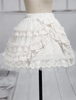 Reine weiße Spitzen Lolita Röckchen Lace Trim Rüschen