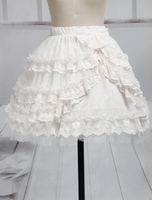Reine weiße Spitzen Lolita Röckchen Lace Trim Rüschen