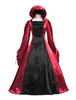 Retro Kostüm Halloween Red Victorian Kleider Vintage Frauen Langarm Ballkleider