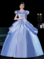 Retro Kostüme Kleid für Frauen Hellhimmelblau Euro-Stil Marie Antoinette Kostüm Party Abendkleid