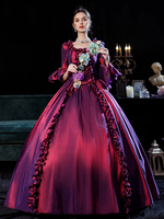 Retro Kostüme Kleid für Frauen Ture Red Euro-Style Marie Antoinette Kostüm 18. Jahrhundert Kostüm
