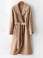 Reversmantel Damen Winter Camel Belted Coat