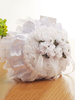 Ring Bearer Box White Lace Strass Blumen Perlen Hochzeit Zeremonie Supplies