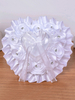 Ring Bearer Kissen Satin Ruffle White Lace Hochzeit Hochzeit Kissen