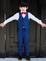 Ring Bearer Outfit Hochzeit Jungen Dark Navy Kinder Formelle Kleidung 4 Stück