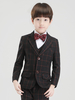 Ring Bearer Outfit Jungen Hochzeit Anzüge Smoking Plaid Kinder Formelle Kleidung 5 Stück
