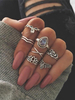 Ring für Kreuzfahrt Ring im schicken & modischen Style Metall Feiner 7 Stk Set