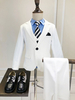 Ringträger Anzüge Polyester Baumwolle Langarm Weste Hose Weiß Wedding Boy Anzüge