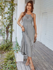 Ärmelloses Maxikleid Langes Polyesterkleid