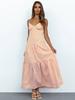 Ärmelloses Maxikleid Polyester Sexy bodenlanges Kleid