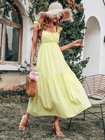 Ärmelloses Midikleid aus Polyester mit Leopardenmuster und lässigem Juwelenhals