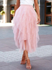 Rock für Frauen Rosa Chiffon Herbst und Winter Frauen Bottoms