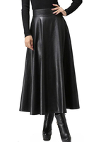 Rock Für Frauen Schwarz Polyester Herbst Und Winter Frauen Bottoms