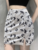 Rock für Frauen Silber Animal Print Polyester Kurze Herbst- und Winter-Damenböden