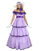 Rokoko lila aus der Schulter geschichteten Polyester Cosplay Kostüme