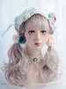 Rokoko Lolita Perücke Full Volume Curl Tousled Aprikose lange Lolita Perücke
