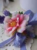 Rosa Blume Prom Boutonniere synthetische Buchstaben Band Hochzeit Blumen
