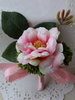 Rosa Blume Prom Boutonniere synthetische Buchstaben Band Hochzeit Blumen