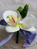 Rosa Blume Prom Boutonniere synthetische Buchstaben Band Hochzeit Blumen