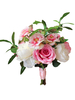 Rosa Blumensträuße Hochzeits-Bänder Brautjungfern-Handblumen