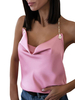 Rosa Frauen-Cami Top Straps Halskette Polyester Sexy Hemdchen