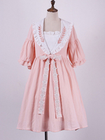 Rosa Lolita OP-Kleid Bow Ruffles Lolita One Piece Kleider