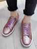 Rosa Pailletten-Stoff-Slipper runde Zehen-schicke moderne Freizeitschuhe