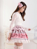 Rosa Polyester spitzen Winkel Lolita Röcke