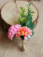 Rosa Prom Boutonniere Blumen Hochzeit Zubehör für Männer