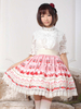 Rosa Rüschen aus Polyester Lolita Rock für Frauen