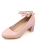 Rosa Schleife PU Leder Sexy Heels für Frauen