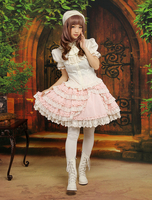 Rosa süße Baumwolle Mischung Lolita Rock