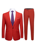Rot Hochzeit Anzüge Smoking Bräutigam Und Groomsman Anzug Kerbe Laple Jacke Hosen Weste Outfit Männer Formelle Kleidung 3 Stück