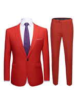 Rot Hochzeit Anzüge Smoking Bräutigam Und Groomsman Anzug Kerbe Laple Jacke Hosen Weste Outfit Männer Formelle Kleidung 3 Stück