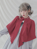 Rot Lolita Cape Plissee unregelmäßigen Design Lolita Umhang