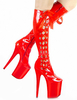 Rot Sexy Schuhe 2020 Frauen Platform um Zehe Spitze Oben Knie Hoch STiefel Stilett Absatz Sexy STiefel