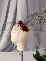 Rote Hochzeit Kopfbedeckungen Kopfbedeckung Samt Braut Haar Accessoires