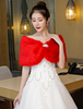 Rote Hochzeit Wrap Faux Pelz Stola Winter Shrug Bridal vertuschen