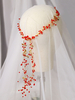 Rote Kopfbedeckung Hochzeitskopfbedeckung Kristalledelsteine Brauthaarzubehör