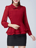 Roter Schleier Chiffon Bluse für Frauen