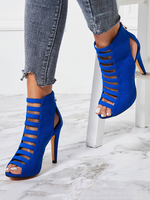 Royal Blue Womens Sandal Peep Toe 4;3 "Sommerstiefel