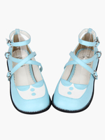 Runde Zehe Criss-Cross-Plattform-Lolita-Schuhe