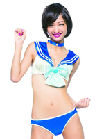 Sailor Moon Sailor Mercury Cosplay Badeanzug Bikini Sexy Dessous Karneval Kostüm