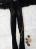 Samt Lolita Strumpfhose Blumenfeder Print 120D Lolita Strumpf