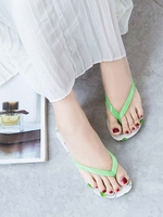 Sandal Slippers Flip Flop Gelb bedruckte Sandal Slides Damenschuhe