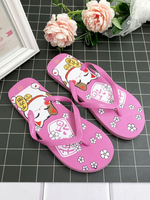 Sandale Hausschuhe Rose Round Toe Beach Flip Flop Damenschuhe