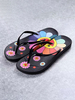 Sandale Hausschuhe Schwarz Printed Sandale Slides Flip Flop Damenschuhe