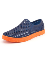 Sandalen für Männer Slip-On Color Block PU Leder EVA Sohle Blau Clogs Schuhe